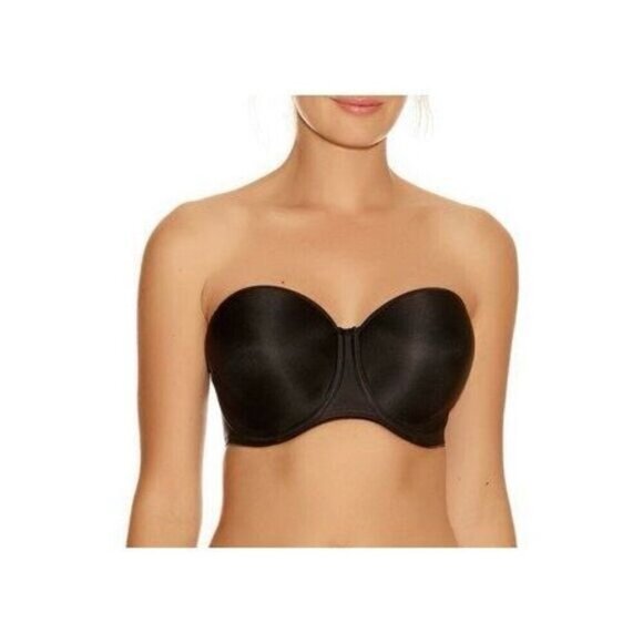 Fantasie Women’s 32DD Black Smoothing Soft Moulded Strapless Option Grip Bra NWT - Picture 2 of 9